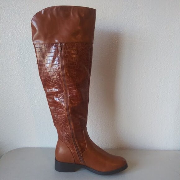 Journee collection women's size 9 brown over the knee boots - Picture 7 of 13
